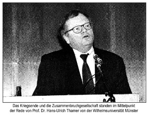 Prof. Dr. Hans-Ulrich Thamer am Redepult