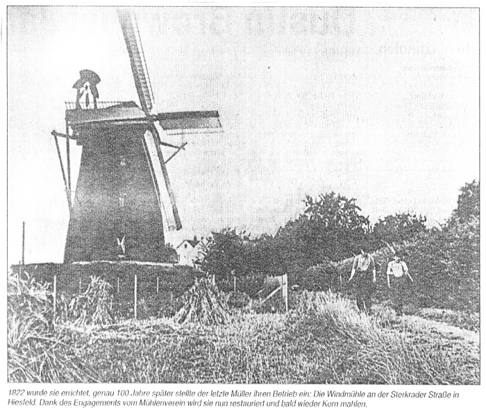 Hiesfelder Mühle um die Jahrhundertwende 1899/1900