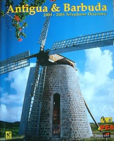 Telefonbuch-Titelseite von 2005 mit restaurierter Mühle