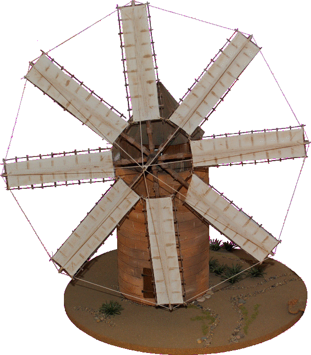 Modell der Mühle in Moos