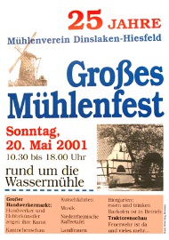 Plakat 25 Jahre Mühlenverein