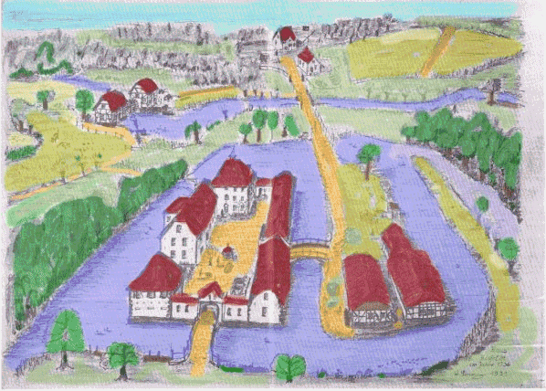Zeichnung von Haus Hiesfeld