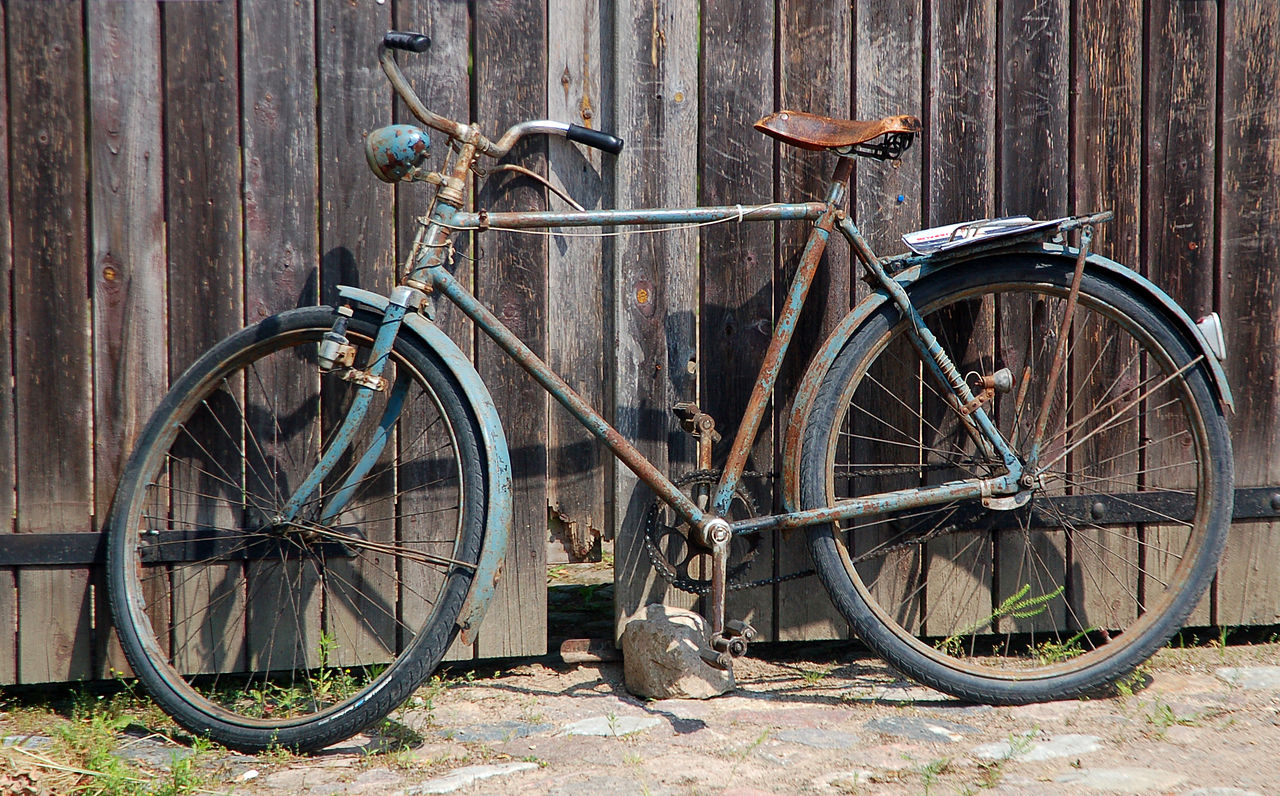mit dem Fahrrad zur Mhle