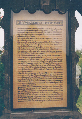 Die Chronik in der Schautafel