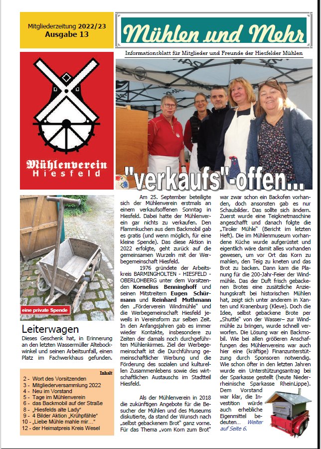 Titelbild Mitgliederzeitung 2022/2023
